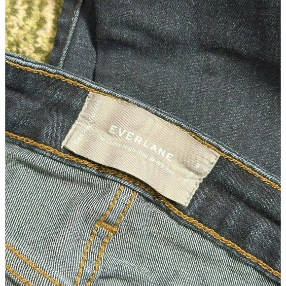 Everlane Curvy High Rise Skinny Jean Dark Wash Size 25 Regular - Picture 8 of 10
